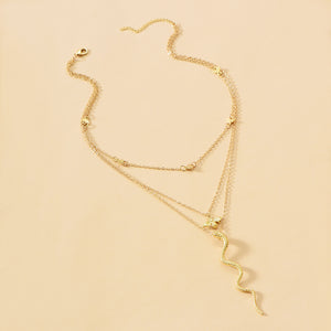 Serpentine Three-layer Necklace