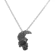 Load image into Gallery viewer, Half-face Skull Necklace
