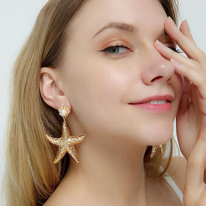 Oversized Starfish Earrings