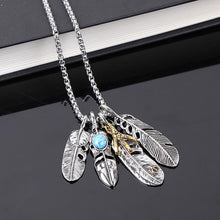 Load image into Gallery viewer, Vintage Feather Stainless Steel Chain Necklace
