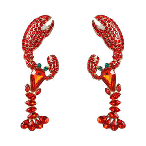 Red Lobster Stud Earrings