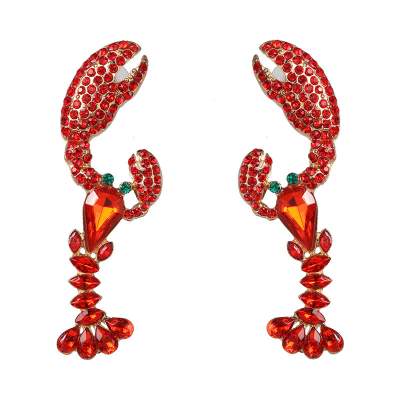 Red Lobster Stud Earrings