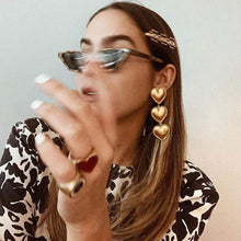 Load image into Gallery viewer, Triple Heart Drop Earrings
