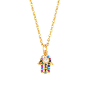 Hand Of Fatima Blue Eye Necklace