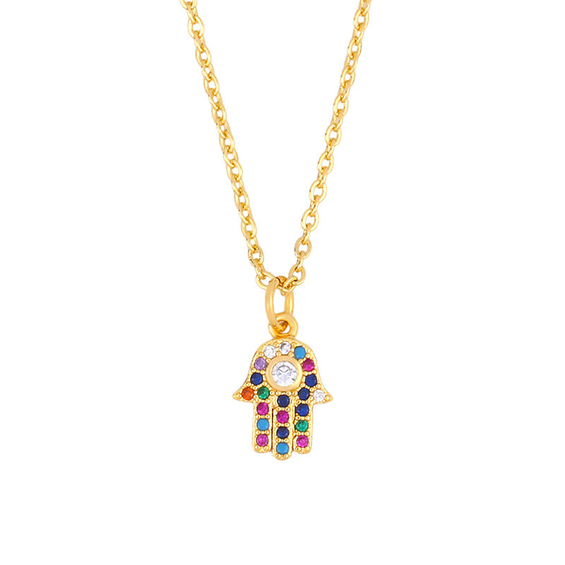 Hand Of Fatima Blue Eye Necklace