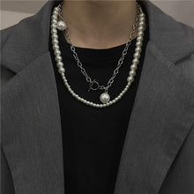 Load image into Gallery viewer, Chain Pearl Choker
