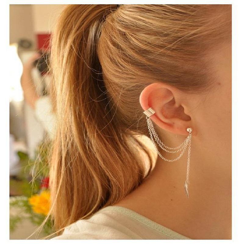 Ear Cuff Chain Earrings