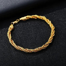Load image into Gallery viewer, Golden Twisted Rope Bracelet
