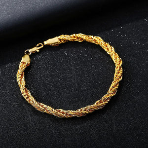 Golden Twisted Rope Bracelet