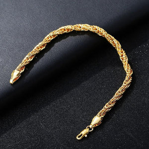 Golden Twisted Rope Bracelet