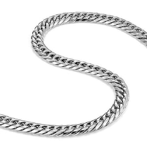 Long and Thick Silver Chain Necklace