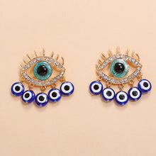 Load image into Gallery viewer, Devil&#39;s Eye Tassel Earrings
