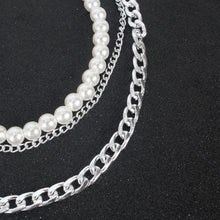 Load image into Gallery viewer, Chain Pearl Multi-layer Necklace
