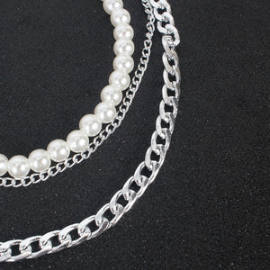 Chain Pearl Multi-layer Necklace