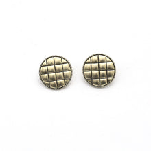 Load image into Gallery viewer, Round Retro Gold Earrings
