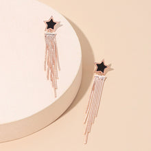 Load image into Gallery viewer, Five-pointed Star Tassel Earrings
