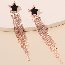 Load image into Gallery viewer, Five-pointed Star Tassel Earrings
