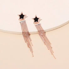 Load image into Gallery viewer, Five-pointed Star Tassel Earrings
