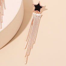 Load image into Gallery viewer, Five-pointed Star Tassel Earrings
