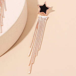 Five-pointed Star Tassel Earrings