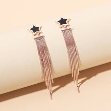 Load image into Gallery viewer, Five-pointed Star Tassel Earrings
