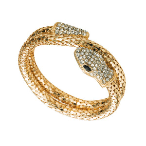 Snake-shaped Rhinestone Bracelet