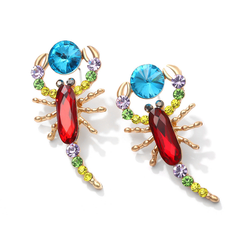 Scorpion Colored Diamond Earrings