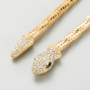 Snake-shaped Rhinestone Necklace