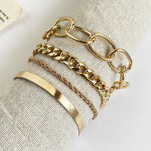 Load image into Gallery viewer, Multi-layer Chain Bracelet Set

