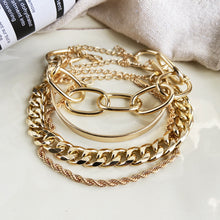 Load image into Gallery viewer, Multi-layer Chain Bracelet Set

