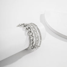 Load image into Gallery viewer, Silver Multi-layer Tassel Bracelet Set
