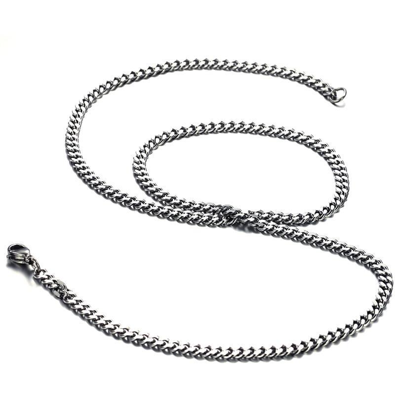 Titanium Steel Curb Chain Necklace