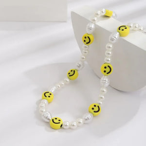 Smiley Pearl Necklace