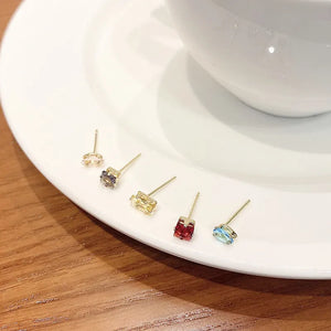 Rainbow Crystal Ear Studs