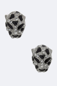 Crystal Leopard Stud Earrings