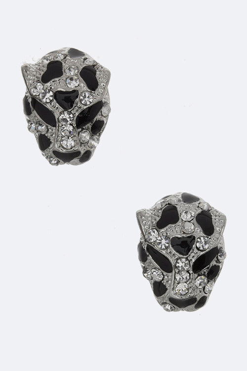 Crystal Leopard Stud Earrings