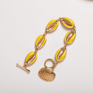 Yellow Shell Drop Oil Bracelet