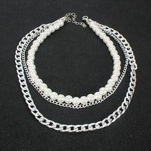 Load image into Gallery viewer, Chain Pearl Multi-layer Necklace
