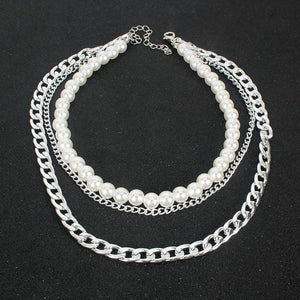 Chain Pearl Multi-layer Necklace