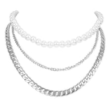 Load image into Gallery viewer, Chain Pearl Multi-layer Necklace
