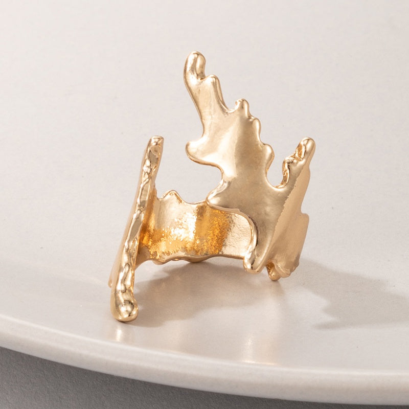 Golden Open Joint Ring