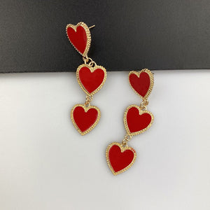 Love Heart Drop Earrings