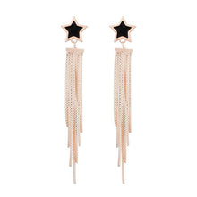 Load image into Gallery viewer, Five-pointed Star Tassel Earrings
