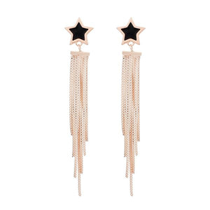 Five-pointed Star Tassel Earrings