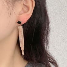 Load image into Gallery viewer, Five-pointed Star Tassel Earrings
