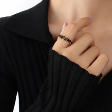 Load image into Gallery viewer, Forever Ring Black Stones
