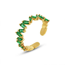 Load image into Gallery viewer, Forever Ring Green Stones
