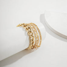 Load image into Gallery viewer, Gold Multi-layer Tassel Bracelet Set
