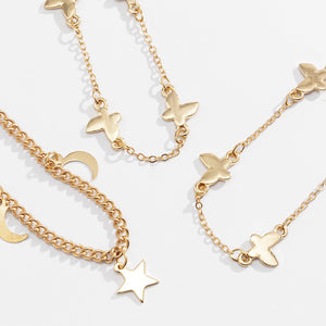 Star, Moon & Butterfly Bracelet Set