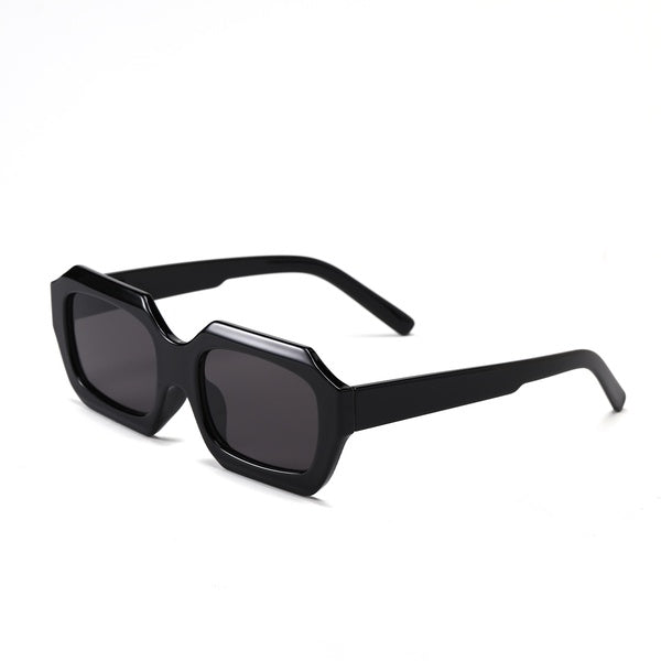 Black Crystal Square Sunglasses
